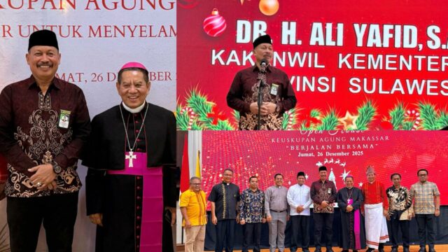 Natal 2025, Kemenag Sulsel Apresiasi Peran Keuskupan Agung Makassar Rawat Kerukunan